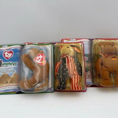 3 Beanies - 1 Legend 2 International Beanies circa 200