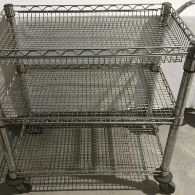 Heavy Duty Tub Cart Large Wire- Three Shelves