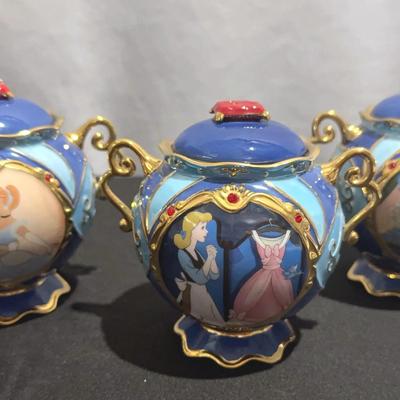 Vintage Ardleigh Elliott Disney Cinderella 50th Anniversary Musical Porcelain Music Boxes  SET OF 3