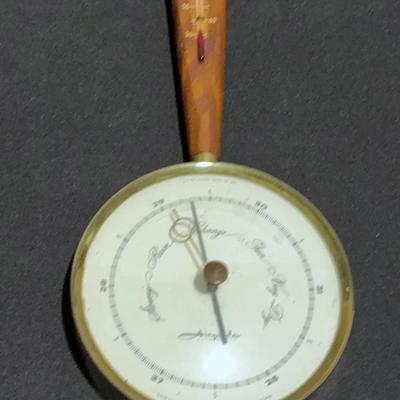 Vintage Mid-Century 1950s Airguide Barometer and Thermometer Gauge 