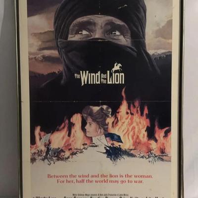 Original 1975 The Wind and the Lion movie poster 27x41 inches SEE DESCRIPTION