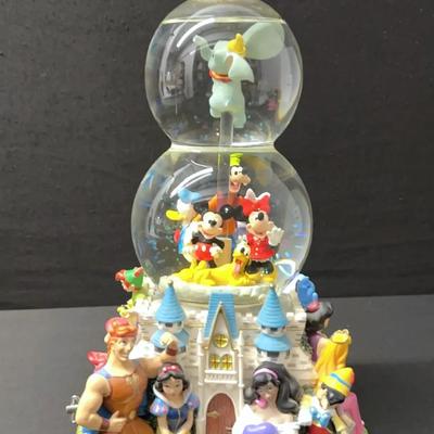 Vintage Limited Edition Walt Disney World Character Parade Two-Tiered Snow Globe RARE