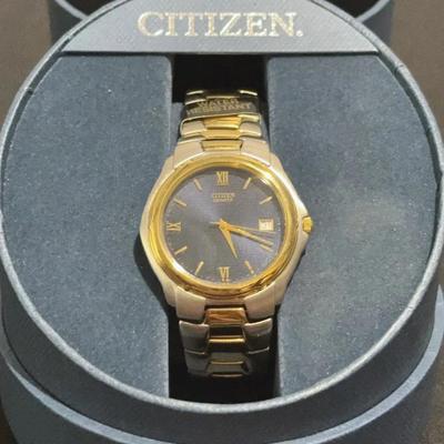 New Citizen Classic Old Stock Two-Tone Stainless-Steel Men's Watch with Case and Instructions.  