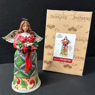 Jim Shore" Nestled In Holiday Warmth " No. 4035386 Angel SEE DESCRIPTION