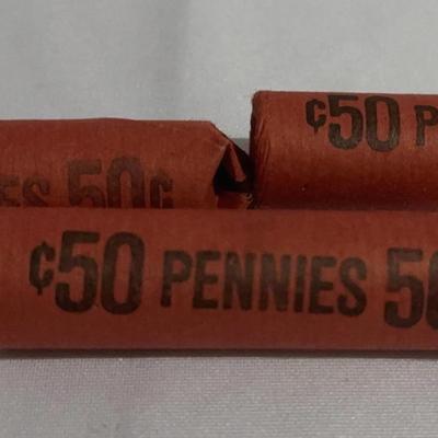 Lincoln Wheat Pennies Three Full Rolls Containing Assortment from 1940 – 1958   +