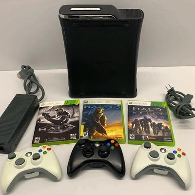 Xbox 360 with 3 Controllers and 3 Games
