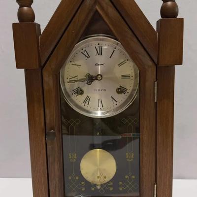 Vintage Alaron 31 Day Steeple Clock Mantle or Wall  Clock   