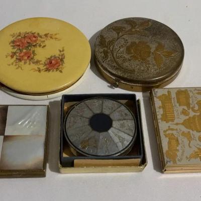 Vintage 1920s-1950s Compacts Lot of 5 