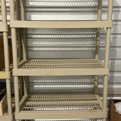 Five-Tiered Heavy Duty Plastic Shelving 2 Sets