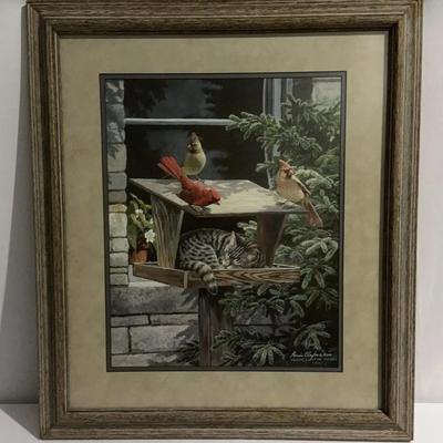 A Signed and Numbered Print by Persis Clayton Weirs Title “Caught Napping” with COA  