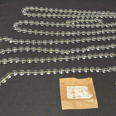 Rare Amazing Lot of Over 500 Genuine Traditional Czech Republic Druk Round Transparent Crystal Beads