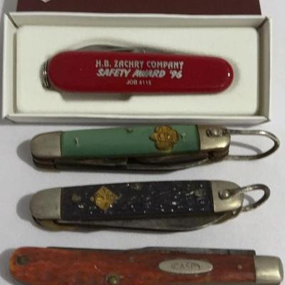 Vintage Folding Pocket Knifes - Victorinox, Cub Scout Camillus, Girl Scout Kutmaster SEE DESCRIPTION