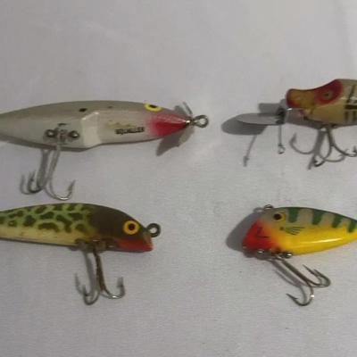 Vintage 1960-70 Fishing Lures Four - Shadrac Squaller, 