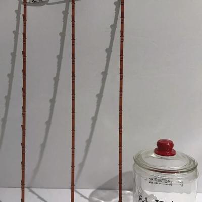 Vintage Tom’s Roasted Peanuts Displays Countertop Glass Jar and Potato Rack SEE DESCRIPTION