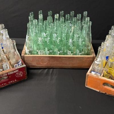 Vintage Soda Pop Wooden Crates includes Dr. Pepper, Botl'o Orange ACL and more SEE DESCRIPTION