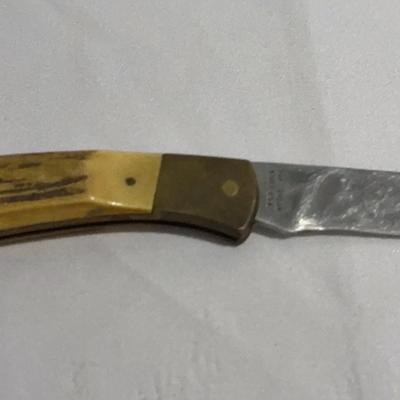 GERBER FS-II Sportsman 2 Stag Handle Holding Knife Vintage 70s 