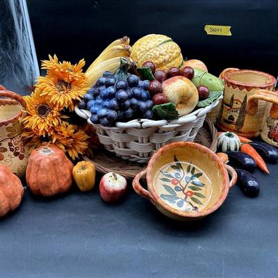 BN199 Large Ceramic Fruit/Veggie Basket & More