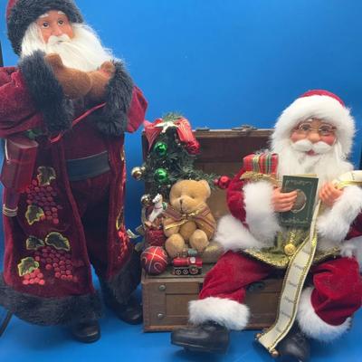 BN130 Vintage Old World Santa Meets New Santa