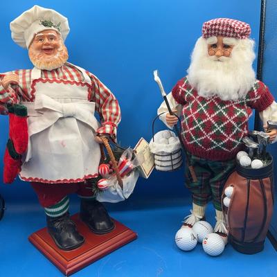 BN123 Chef And Golfer Santa