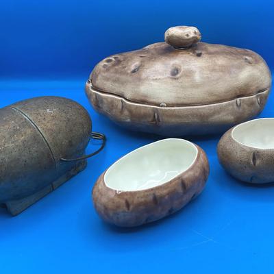 BN181 Vintage Ceramic Potato Serving Dish