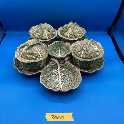 BN167 Bordallo Pinheiro Cabbage Six-Section Serving Dish
