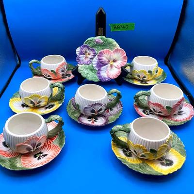 BN360 Fitz And Floyd Pansy Parade Flower Ceramic Collection 