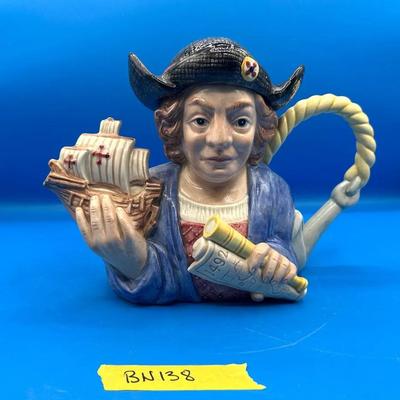 BN138 Fitz and Floyd Christopher Columbus Teapot