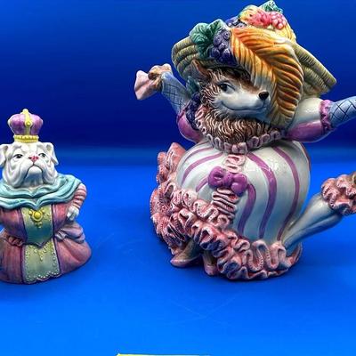 BN134 "Little Red Riding Hood Wolf Teapot by Fitz & Floyd & More