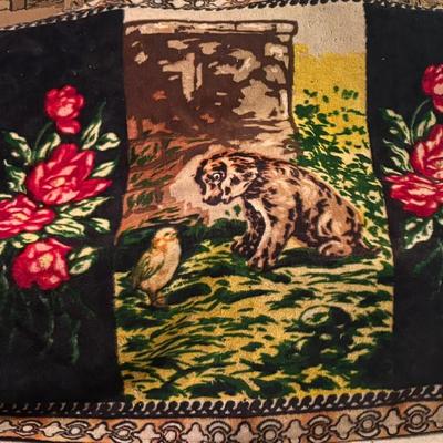 BN389 Vintage Chase Horse And Carriage Buggy Blanket