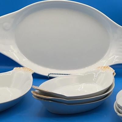 BN441 White Porcelain Serving Dishes 