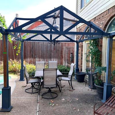 BN910 10x10 Garden Treas Pergola Metal Frame/ Canopy