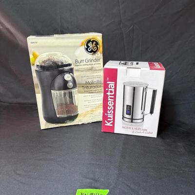 BN946 GE Burr Grinder & Kuissential Milk Frother 