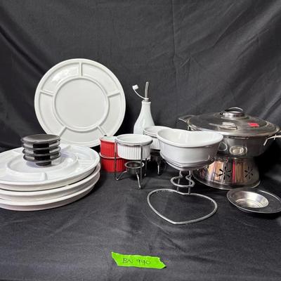 BN940 Time To Host! Fondue Pot And Serving Trays 