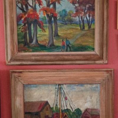 Sale Photo Thumbnail #101: Two Georgia Weston Morgan oil paintings. Ms. Morgan is a noted artist from Lynchburg, Virginia