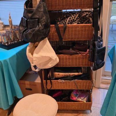 Lots of bags, purses, sunglasses and more