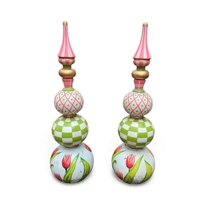 Grandin Road Spring & Tulip Harper Topiaries Fiberglass 48.5"h
