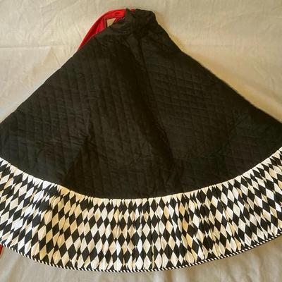 Mackenzie Childs Courtly Check Reversible Tree Skirt 27" Radius
