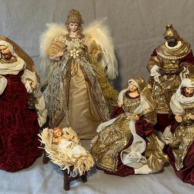 Fancy Cloth Nativity Scene
