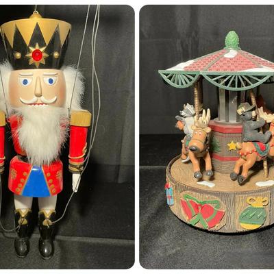Mr. Christmas Carousel (9 Inch) & Telco Marionette (15 Inch)