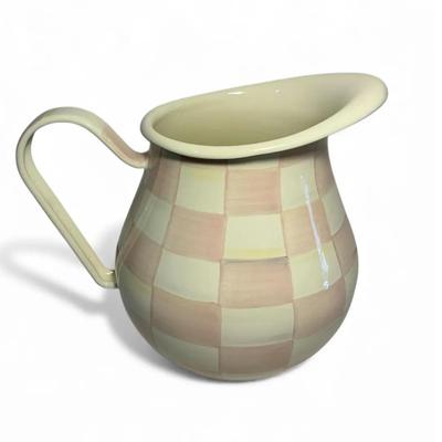 MacKenzie-Childs Enameled Steel Rosy Check Pitcher (8 Inch)
