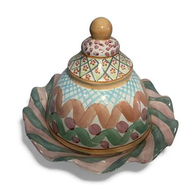 MacKenzie-Childs Lidded Cupcake Plate (12 Inch)