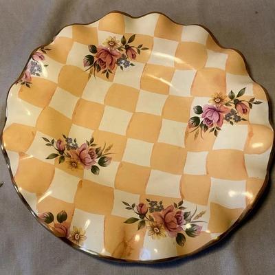 MacKenzie Childs Orange Marmalade 9.25" Fluted Plate