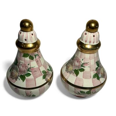 MacKenzie-Childs “Rose Petal” Enamled Ceramic Shakers (5 Inch)