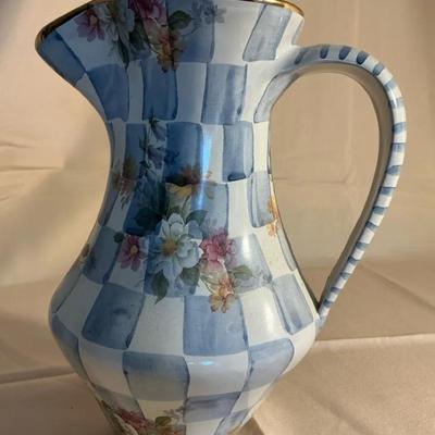 Mackenzie Childs Morning Glory 9.5” Tall Pitcher 