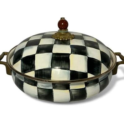 MacKenzie-Childs Courtly Check Enamel Covered Casserole (10 Inch)