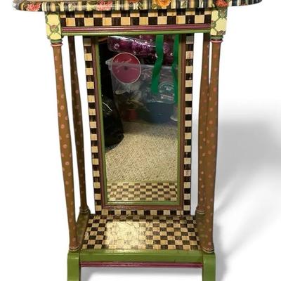 MacKenzie Childs Style Wash Stand Accent Table