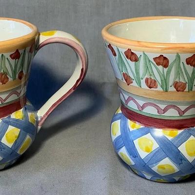 MacKenzie Childs Aalsmeer Taylor Mugs