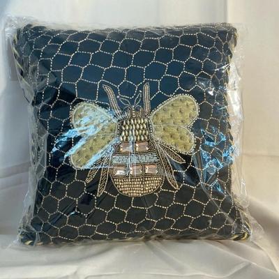 Mackenzie Childs Queen Bee 14x14 Toss Pillow 