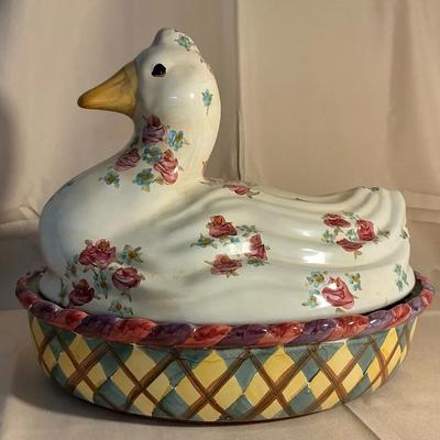 MacKenzie-Childs Simon The Goose Casserole 