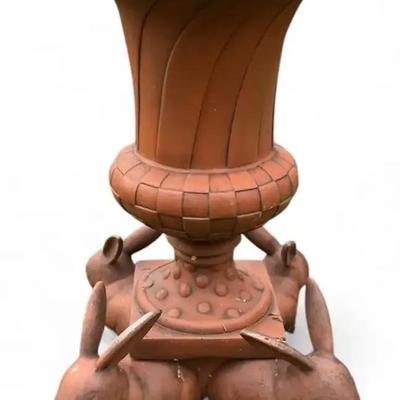 MacKenzie-Childs Rabbit Warren Fiberglass Planter 27.5"h